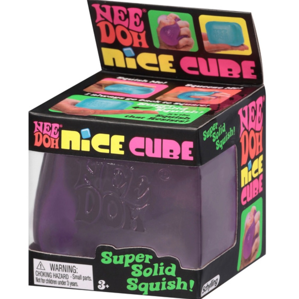 Needoh Nice Cube Super Solid Squish - squishy Purple